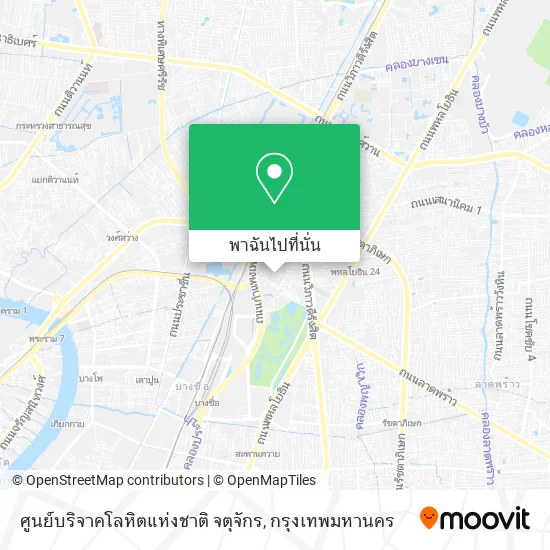 ศูนย์บริจาคโลหิตแห่งชาติ จตุจักร แผนที่