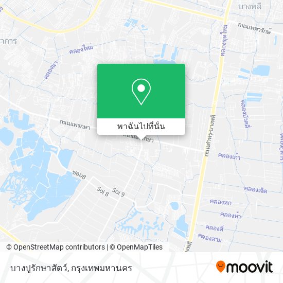 บางปูรักษาสัตว์ แผนที่