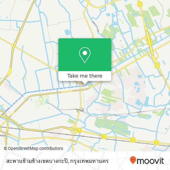 สะพานข้ามข้างเขตบางกะปิ แผนที่