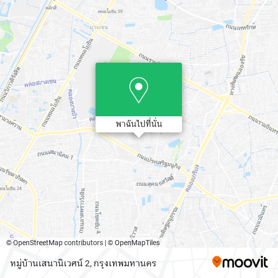 หมู่บ้านเสนานิเวศน์ 2 แผนที่