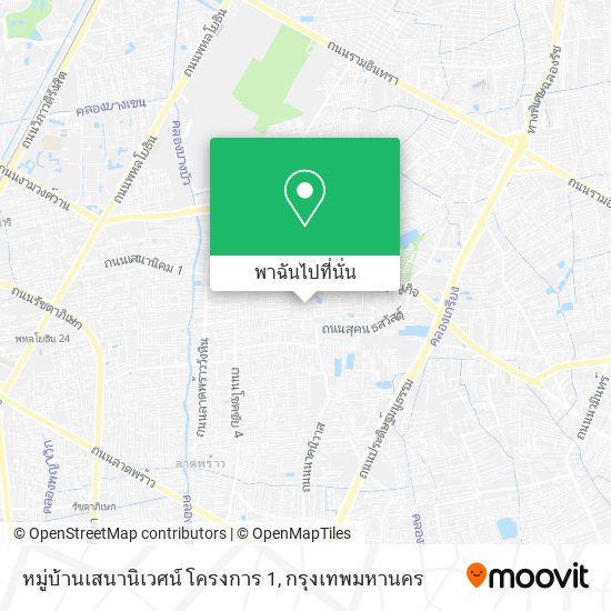 หมู่บ้านเสนานิเวศน์ โครงการ 1 แผนที่