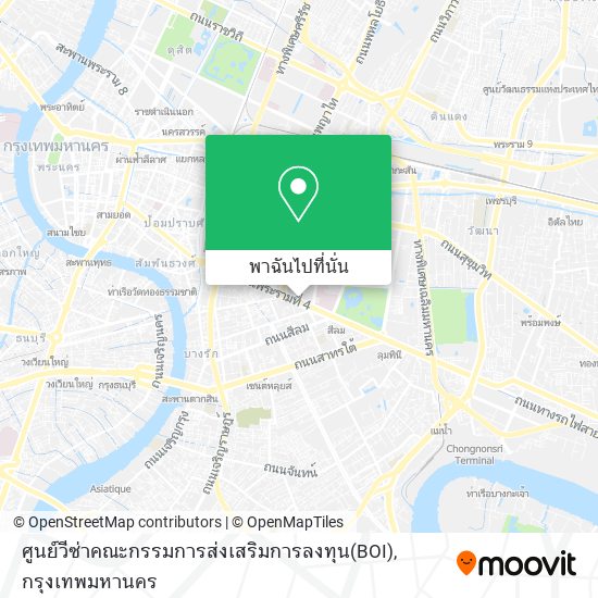 ศูนย์วีซ่าคณะกรรมการส่งเสริมการลงทุน(BOI) แผนที่