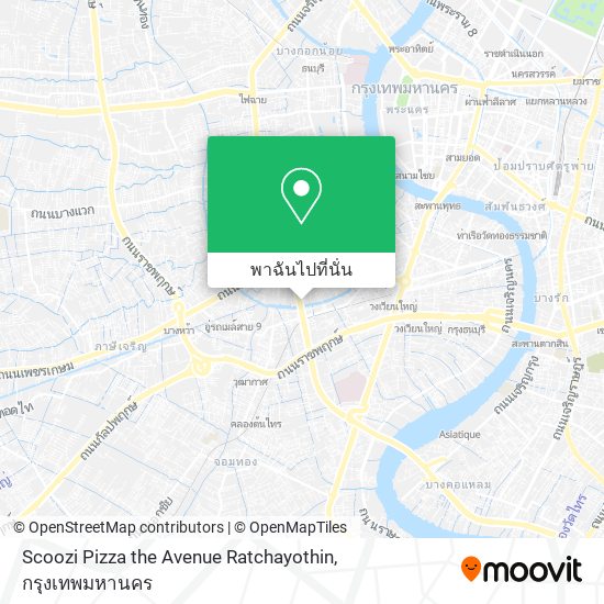 Scoozi Pizza the Avenue Ratchayothin แผนที่