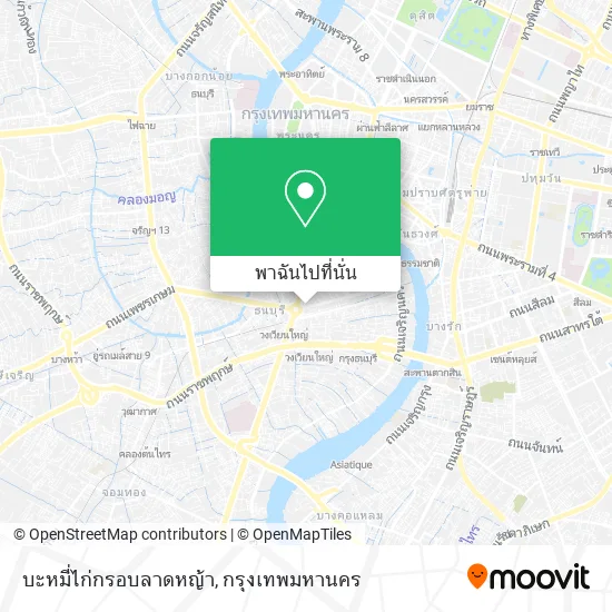 บะหมี่ไก่กรอบลาดหญ้า แผนที่