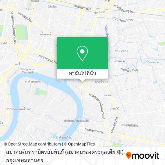 สมาคมจันทรามิตรสัมพันธ์ (สมาคมของตระกูลเตีย 张) แผนที่