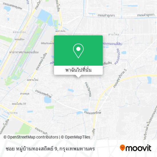 ซอย หมู่บ้านทองสถิตย์ 9 แผนที่