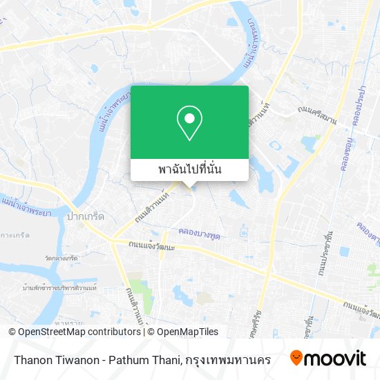 Thanon Tiwanon - Pathum Thani แผนที่