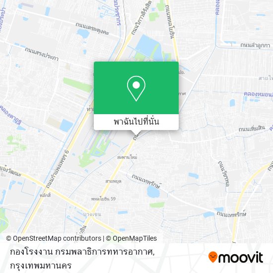 กองโรงงาน กรมพลาธิการทหารอากาศ แผนที่