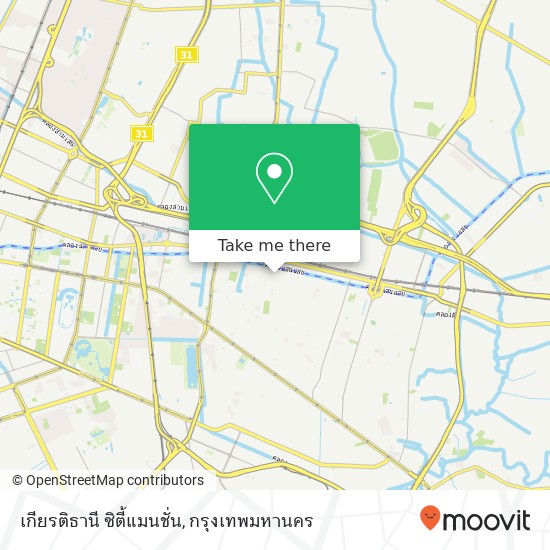 เกียรติธานี ซิตี้แมนชั่น แผนที่