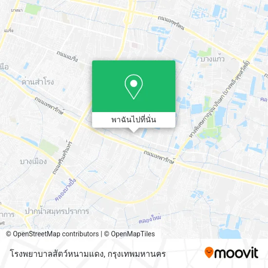 โรงพยาบาลสัตว์หนามแดง แผนที่