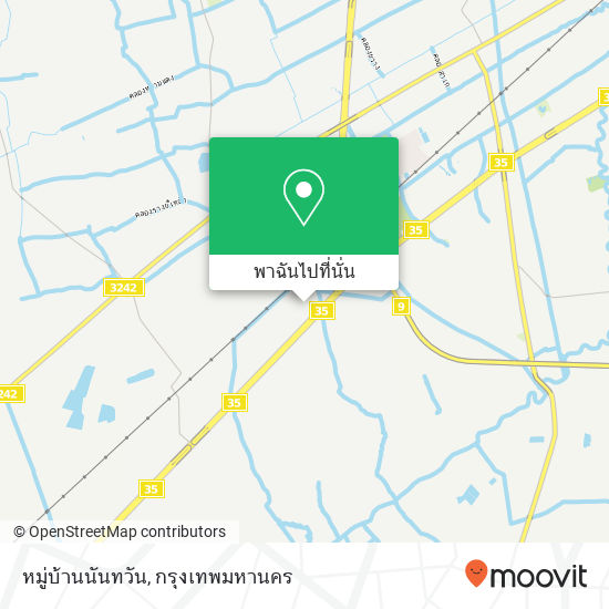 หมู่บ้านนันทวัน แผนที่