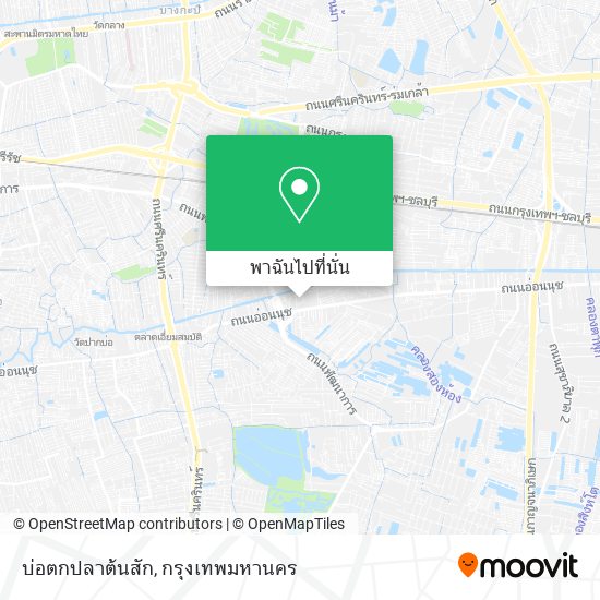 บ่อตกปลาต้นสัก แผนที่
