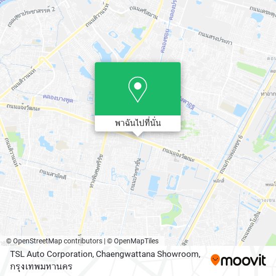 TSL Auto Corporation, Chaengwattana Showroom แผนที่