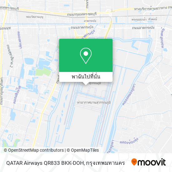 QATAR Airways QR833 BKK-DOH แผนที่
