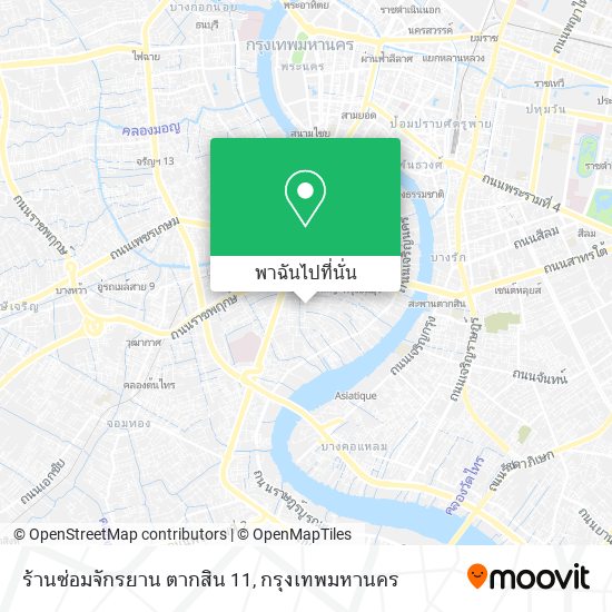 ร้านซ่อมจักรยาน ตากสิน 11 แผนที่