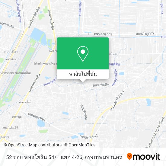 52 ซอย พหลโยธิน 54/1 แยก 4-26 แผนที่