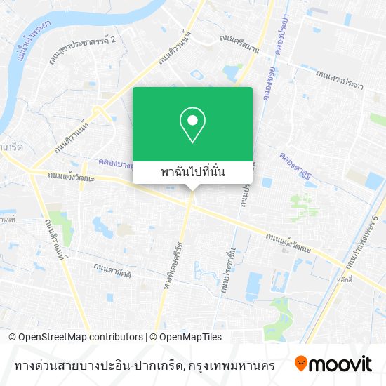 ทางด่วนสายบางปะอิน-ปากเกร็ด แผนที่