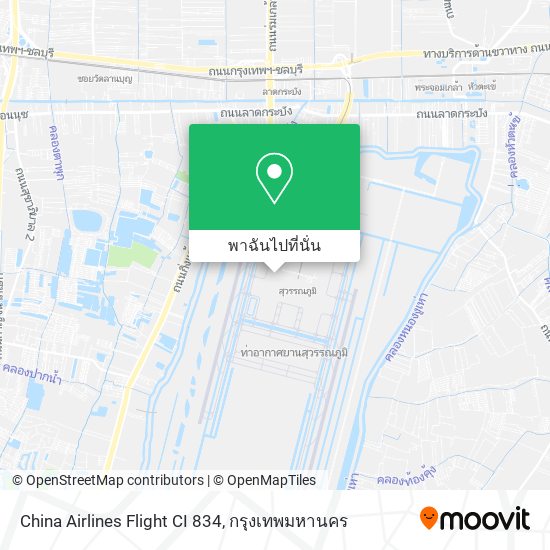 China Airlines Flight CI 834 แผนที่