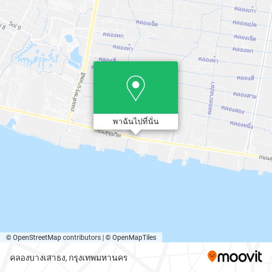 คลองบางเสาธง แผนที่