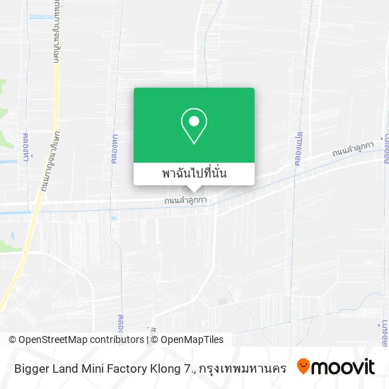 Bigger Land Mini Factory Klong 7. แผนที่