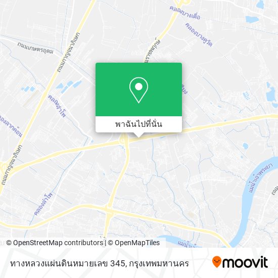 ทางหลวงแผ่นดินหมายเลข 345 แผนที่