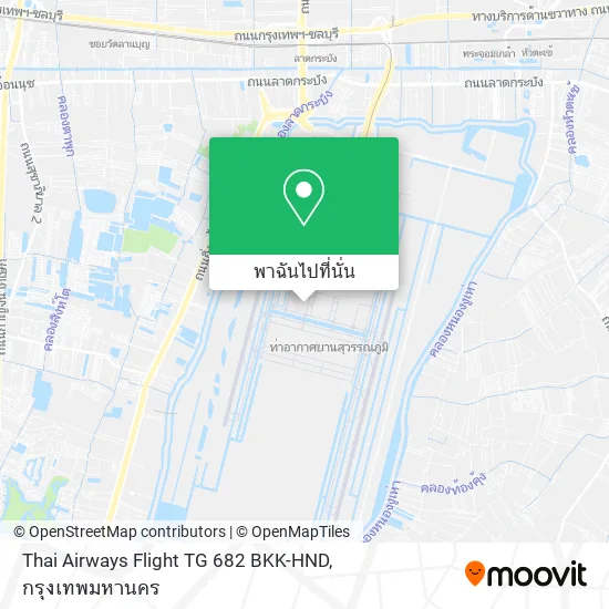 Thai Airways Flight TG 682 BKK-HND แผนที่