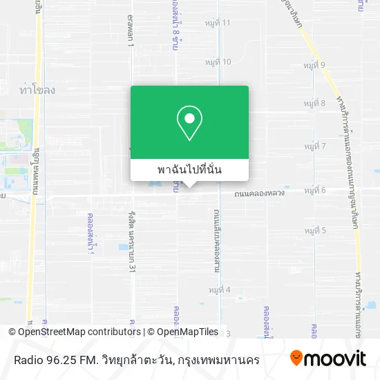 Radio 96.25 FM. วิทยุกล้าตะวัน แผนที่