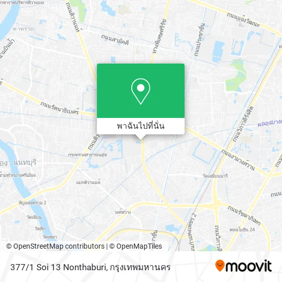 377/1 Soi 13 Nonthaburi แผนที่