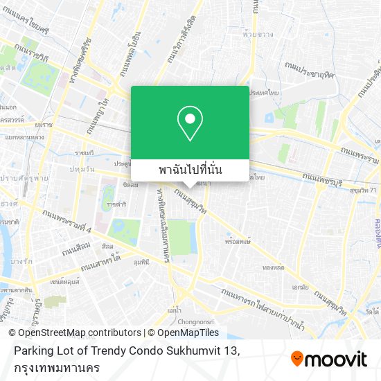 Parking Lot of Trendy Condo Sukhumvit 13 แผนที่