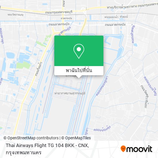 Thai Airways Flight TG 104 BKK - CNX แผนที่