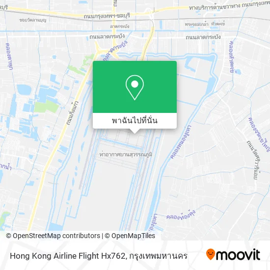 Hong Kong Airline Flight Hx762 แผนที่