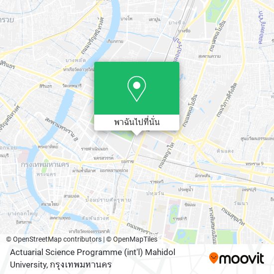 Actuarial Science Programme (int'l) Mahidol University แผนที่