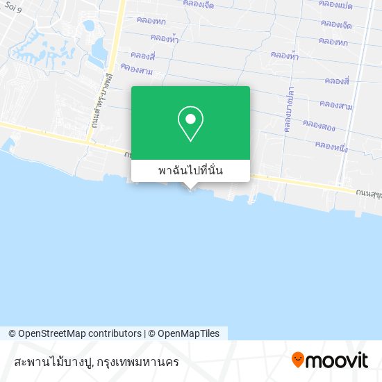 สะพานไม้บางปู แผนที่