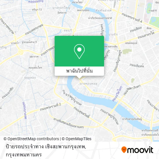 ป้ายรถประจำทาง เชิงสะพานกรุงเทพ แผนที่
