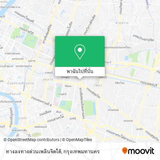 ทางลงทางด่วนเพลินจิตใต้ แผนที่