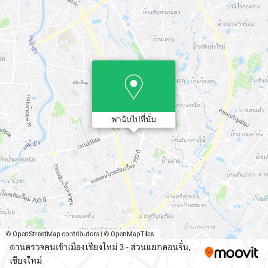 ด่านตรวจคนเข้าเมืองเชียงใหม่ 3 - ส่วนแยกดอนจั่น แผนที่