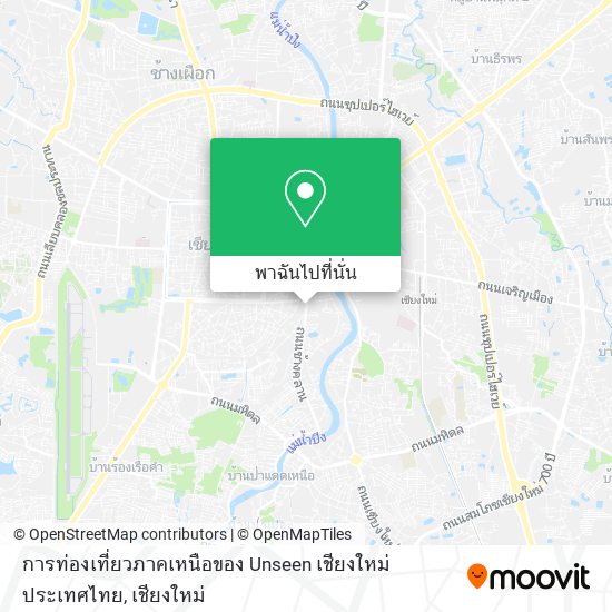 การท่องเที่ยวภาคเหนือของ Unseen เชียงใหม่ประเทศไทย แผนที่