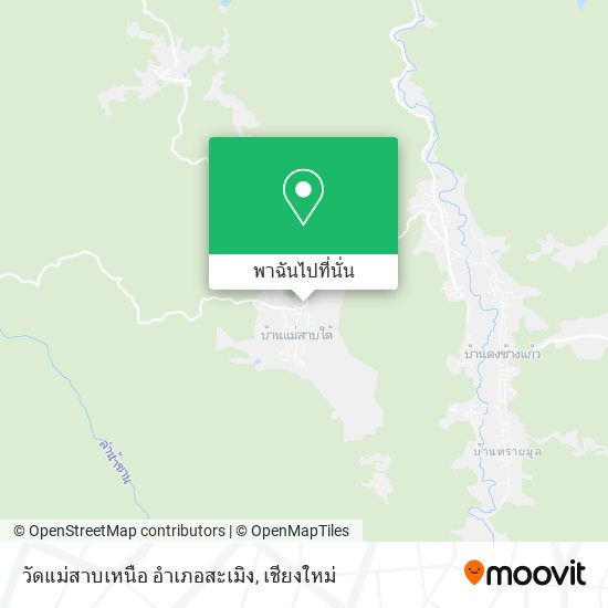 วัดแม่สาบเหนือ อำเภอสะเมิง แผนที่