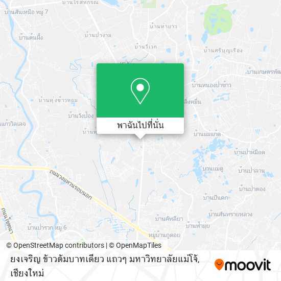 ยงเจริญ ข้าวต้มบาทเดียว แถวๆ มหาวิทยาลัยแม่โจ้ แผนที่