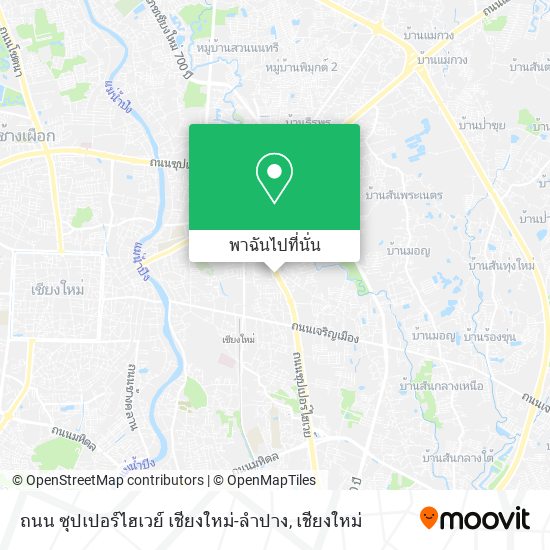 ถนน ซุปเปอร์ไฮเวย์ เชียงใหม่-ลำปาง แผนที่