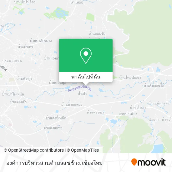 องค์การบริหารส่วนตำบลแช่ช้าง แผนที่