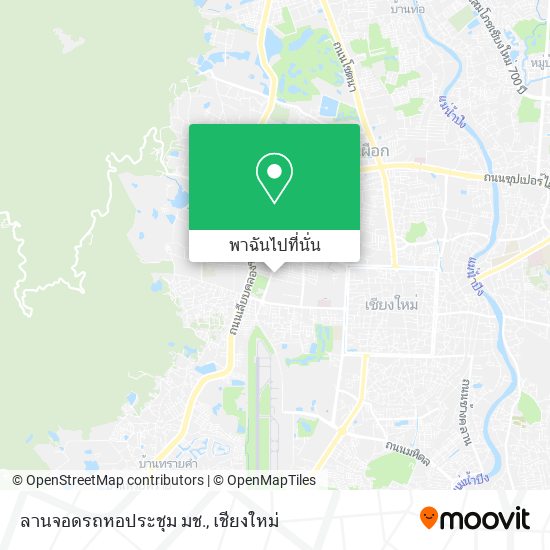ลานจอดรถหอประชุม มช. แผนที่