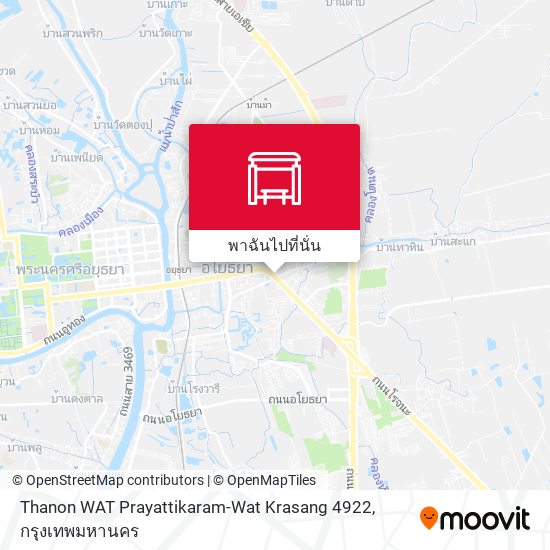 Thanon WAT Prayattikaram-Wat Krasang 4922 แผนที่