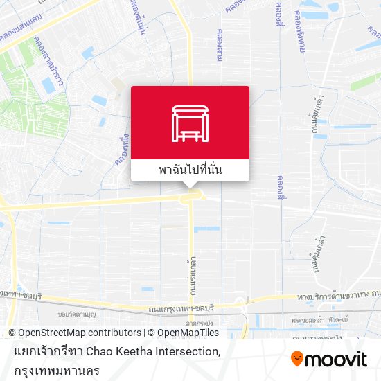 แยกเจ้ากรีฑา Chao Keetha Intersection แผนที่