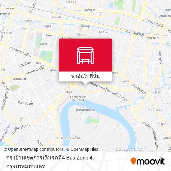 ตรงข้ามเขตการเดินรถที่4 Bus Zone 4 แผนที่