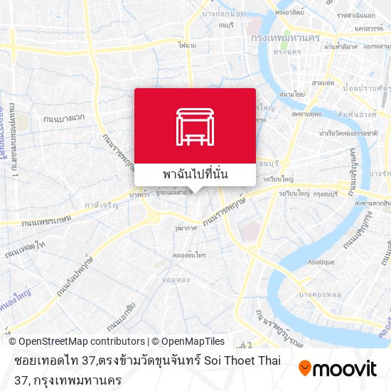 ซอยเทอดไท 37,ตรงข้ามวัดขุนจันทร์ Soi Thoet Thai 37 แผนที่