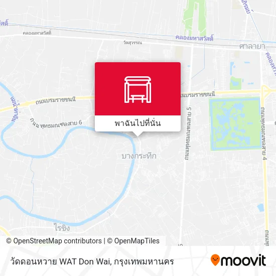วัดดอนหวาย WAT Don Wai แผนที่