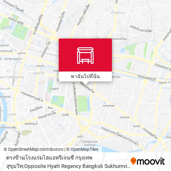 ตรงข้ามโรงแรมไฮแอทรีเจนซี กรุงเทพ สุขุมวิท;Opposite Hyatt Regency Bangkok Sukhumvit แผนที่