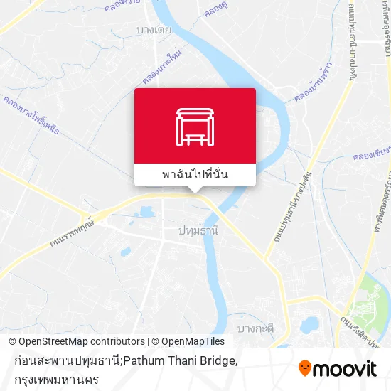 ก่อนสะพานปทุมธานี;Pathum Thani Bridge แผนที่