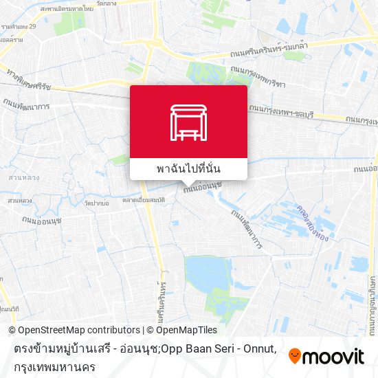 ตรงข้ามหมู่บ้านเสรี - อ่อนนุช;Opp Baan Seri - Onnut แผนที่